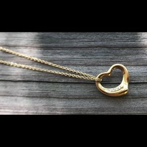Open Heart Tiffany & Co. Necklace with Diamonds